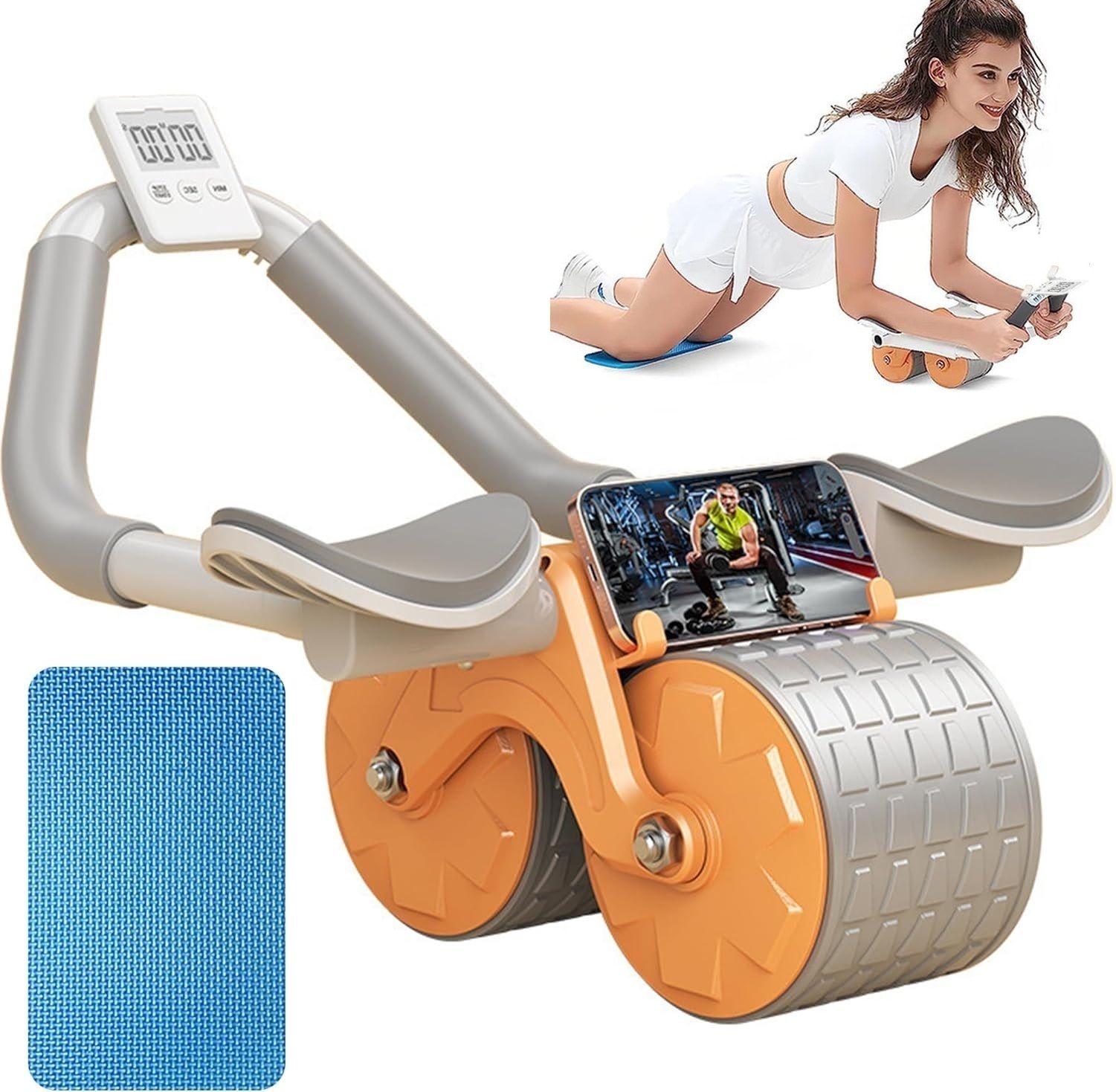 quick fit Automatic Rebound Abdominal Wheel with Elbow Support,Abs Workout For Women & Men Ab Exerciser-picture-21