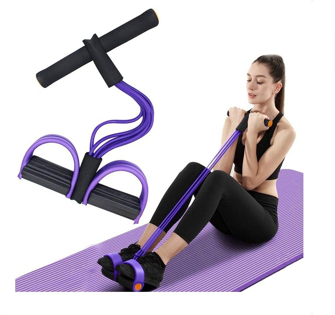 brzone Tummy Trimmer for Unisex | Yoga Pedal Puller Resistance Band | Multicolor Ab Exerciser-picture-38