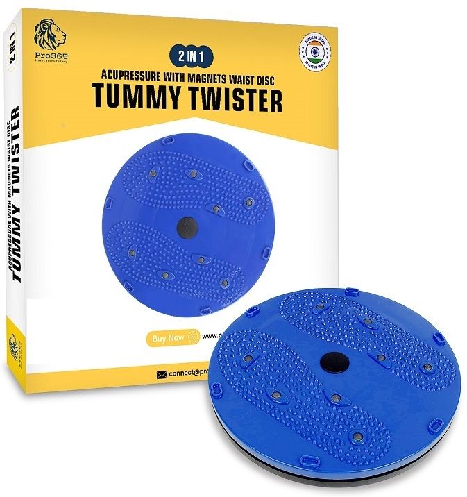 Disc Acupressure Magnets Reflexology Slimming Abdominal 2 in 1 tummy twister Ab Exerciser-image-45