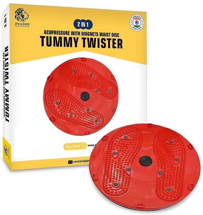 Disc Acupressure Magnets Reflexology Slimming Abdominal 2 in 1 tummy twister Ab Exerciser-image-46