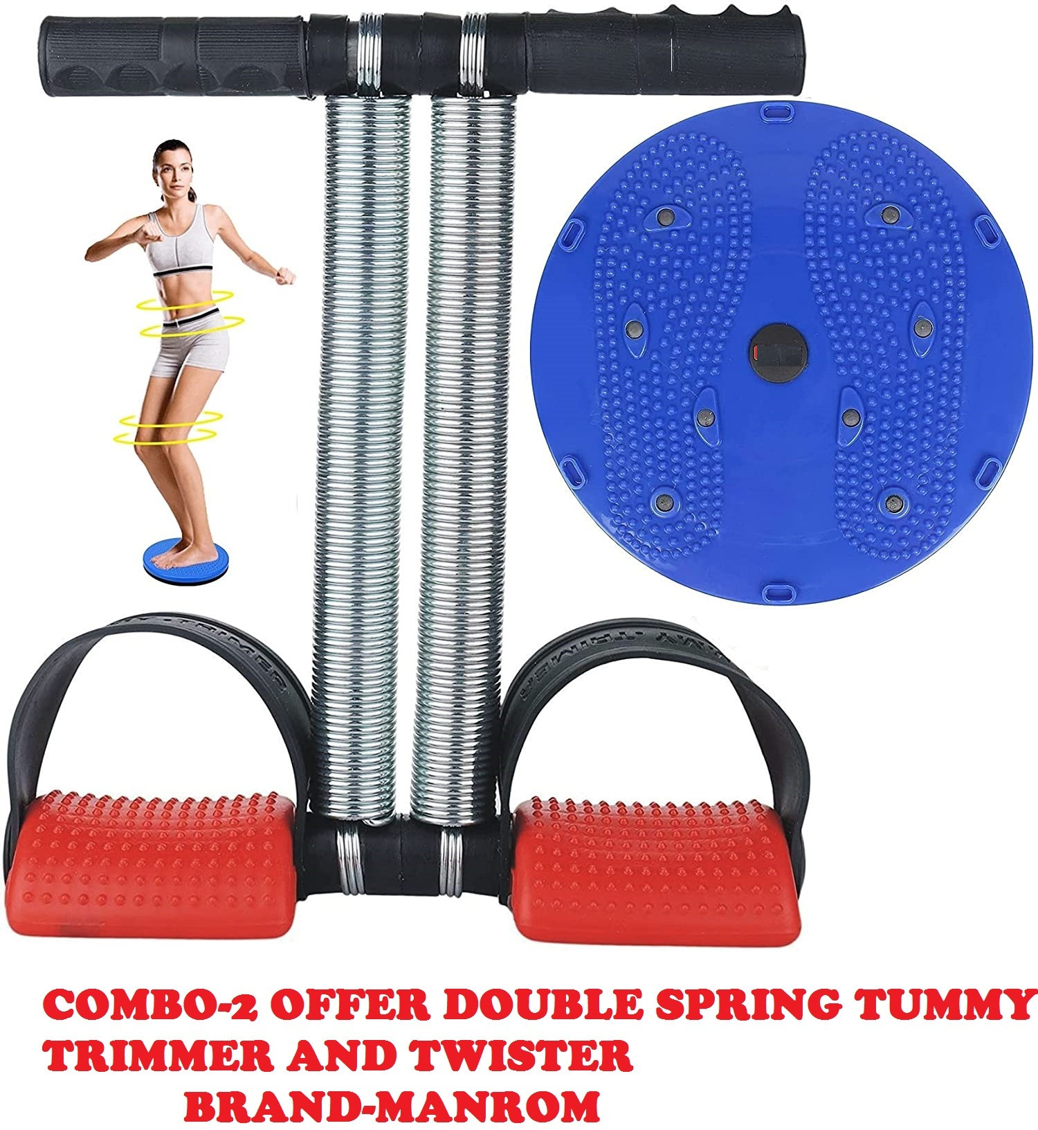 manrom Tummy Trimmer & Tummy Twister (Combo of 2) Body Toner Exerciser Fat Buster Ab Exerciser image 1