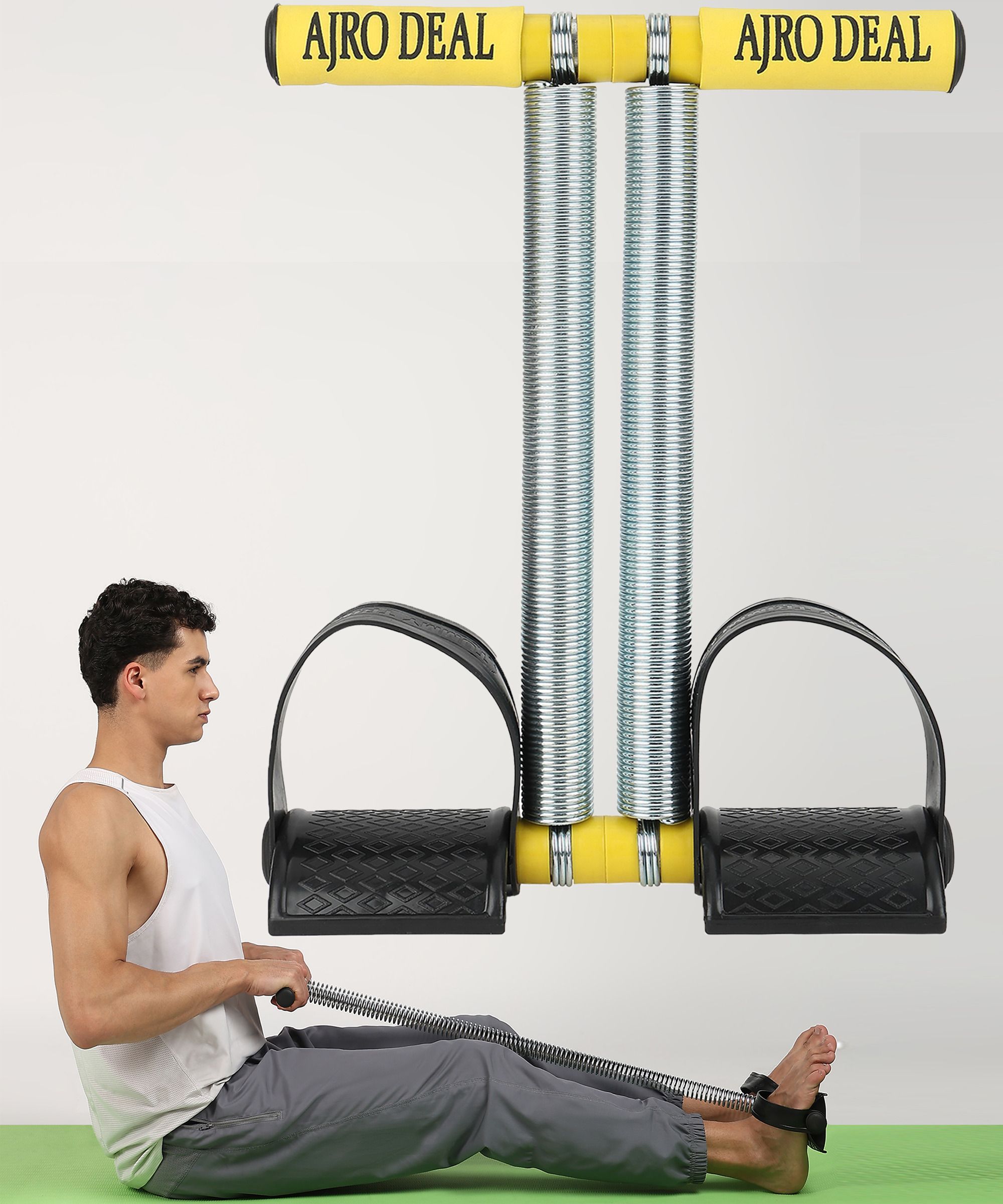 Double Spring Tummy Trimmer- Fitness Equipment (Black) Ab Exerciser-image-32