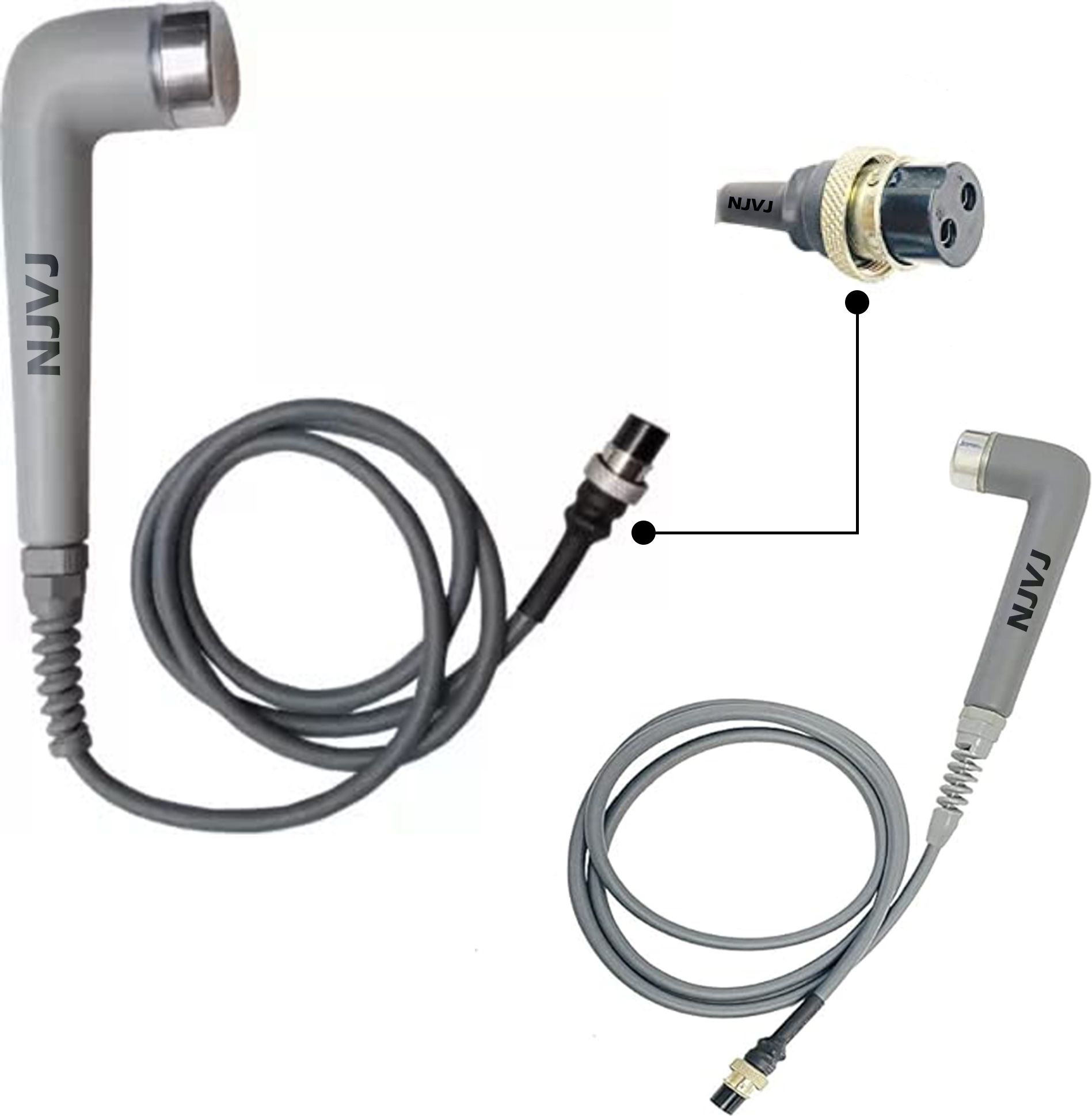 njvj Ultrasonic Probe Ultrasound Handle with wire 2 pin use in Physiotherapy Ab Exerciser-picture-27