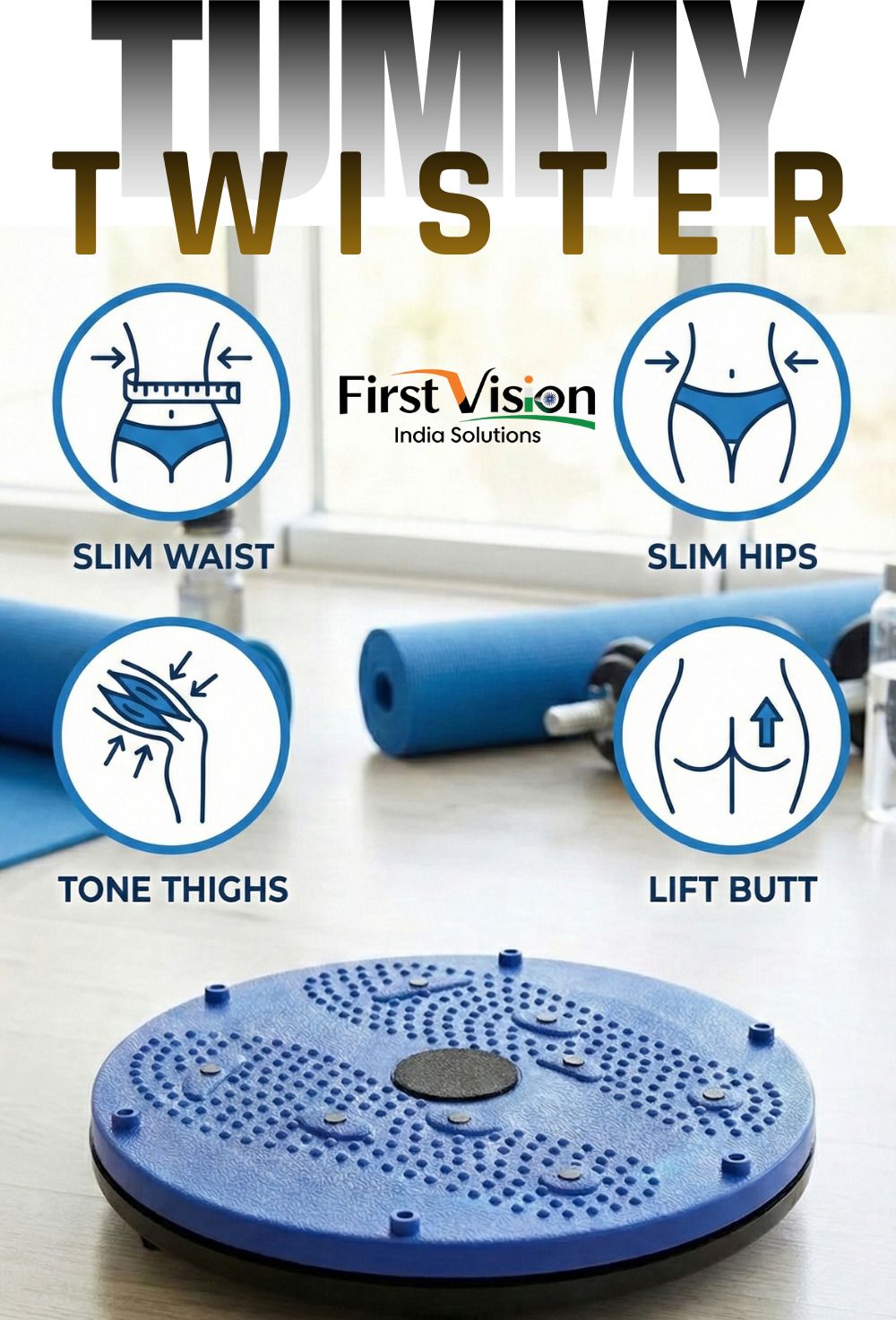 first vision india solutions Tummy Twister for Weight Loss, Abs & Waist Trimmer Figure Twister Home Workout Ab Exerciser-picture-15