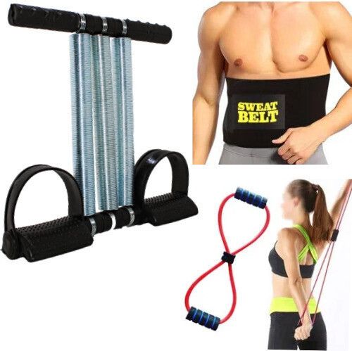 Ttriple Tummy Trimmer Combo with Sweat Belt & Figur 8 Resistance Ab Exerciser-image-31