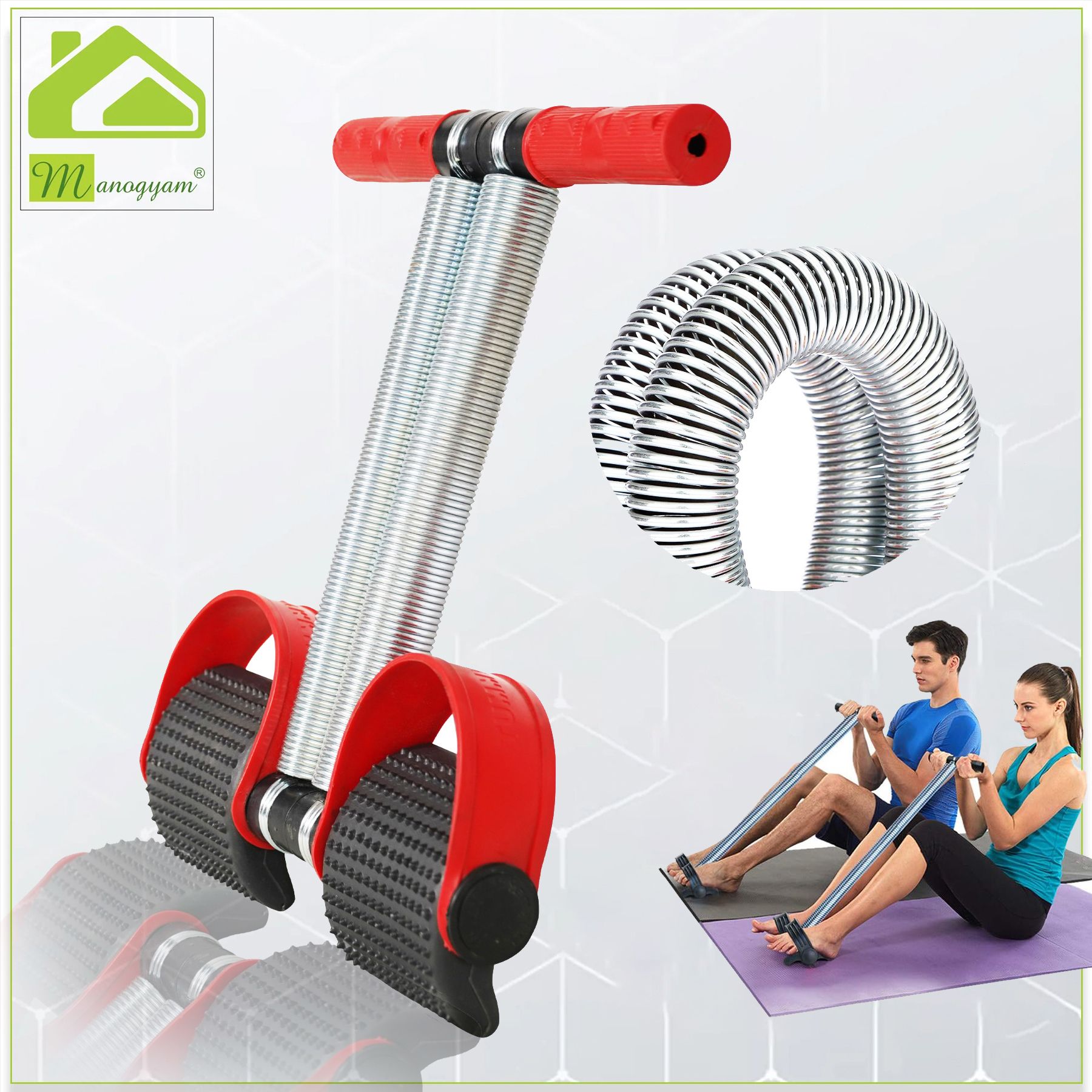 manogyam Abs Tummy Trimmer With DOUBLE Steel Spring Burn Off Calories & Tone Your Muscles Ab Exerciser-picture-10