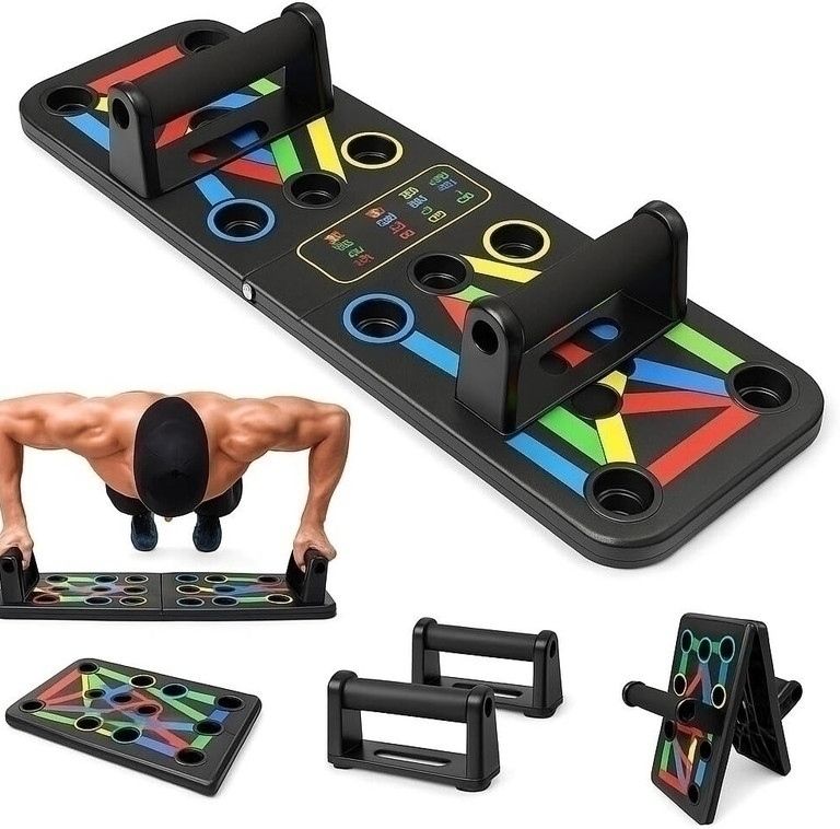 jim Foldable Push Up Board with Handles | Color Coded Home Workout Ab Exerciser-picture-18