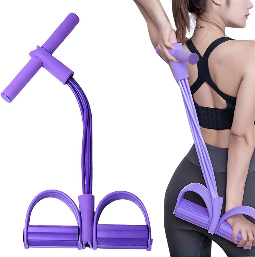 Pedal Exerciser 4 Tube Band Body Pull Reducer Fitness Ab Exerciser-image-11