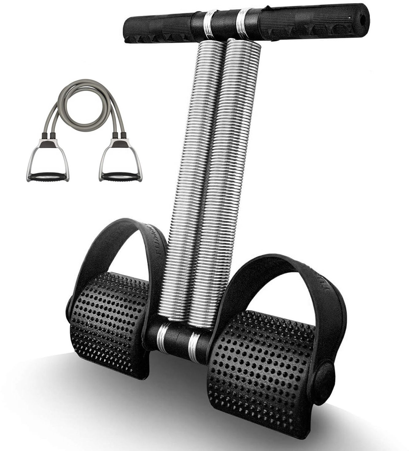 Double Spring Tummy Trimmer for Abs and Legs Exercise with Resistance Pull Rope Ab Exerciser-image-19