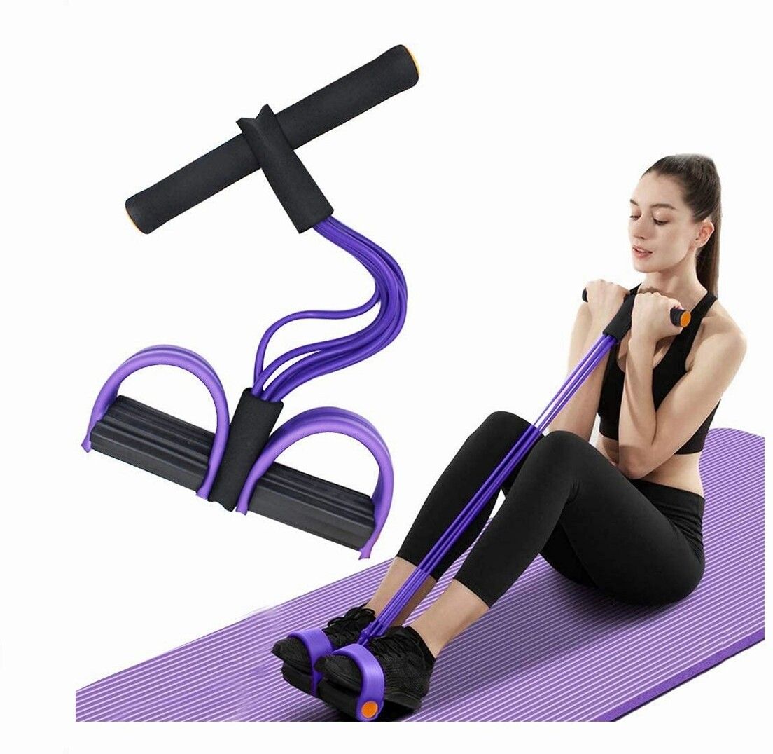 brzone Tummy Trimmer for Unisex | Yoga Pedal Puller Resistance Band | Multicolor Ab Exerciser-picture-40