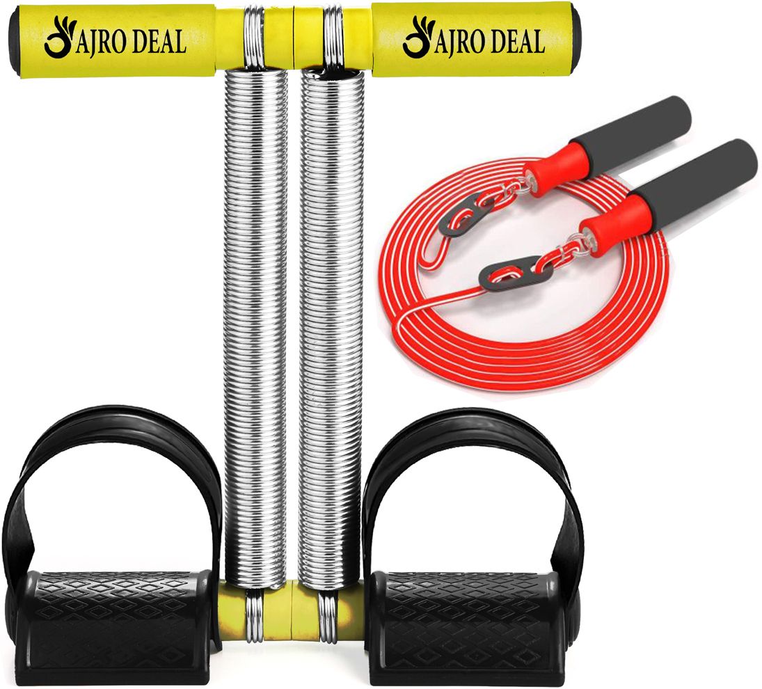 Double Spring Tummy Trimmer for Ab Training, Body Tone & Adjustable Jumping Rope Ab Exerciser-image-47