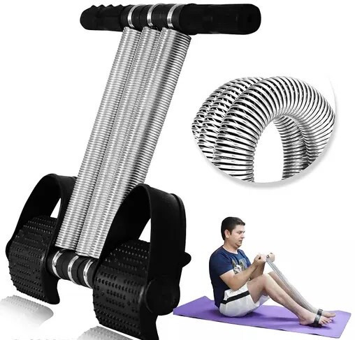 yuvi traders Tummy Trimmer Triple Spring Ab Exerciser Combo With Sweat Belt for Men and Women Ab Exerciser image 1