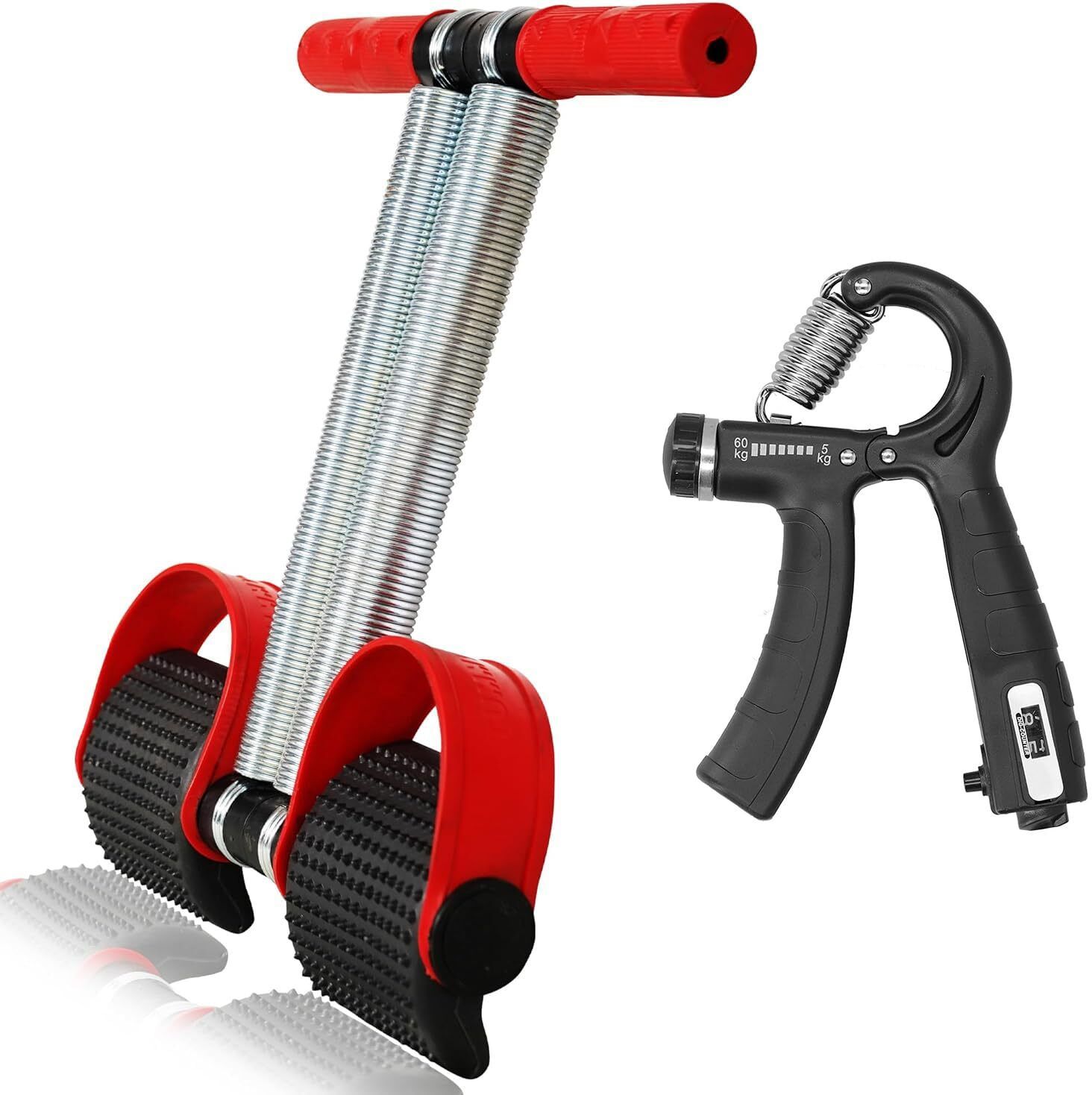 RED DOUBLE SPRING HAND GRIP Ab Exerciser