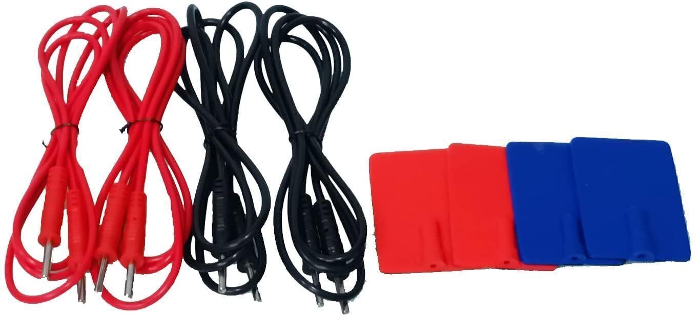 njvj IFT Wire & Pad Electrotherapy Device IFT Physiotherapy Set of 4 Wires 4 Pads Ab Exerciser-picture-24