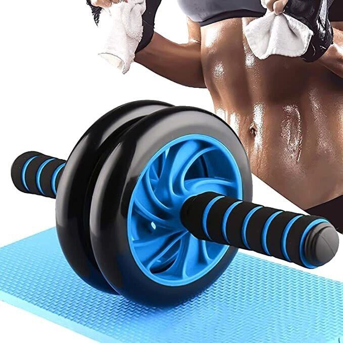 Double Ab Wheel Roller With Knee Pad | Abs Roller | Exercise Roller Ab Exerciser Ab Exerciser