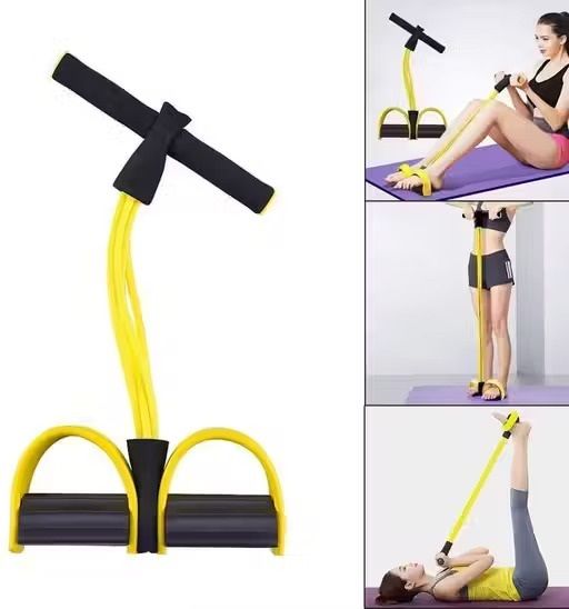 4-Tube Excercise Pedal Pull Reducer - Resistance Band Burn Extra Calories Ab Exerciser-image-23