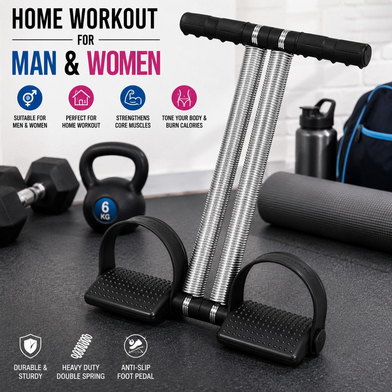 Double Spring Waist Tummy Trimmer-Abs Exerciser-Body Toner-Fat Buster Ab Exerciser-image-15
