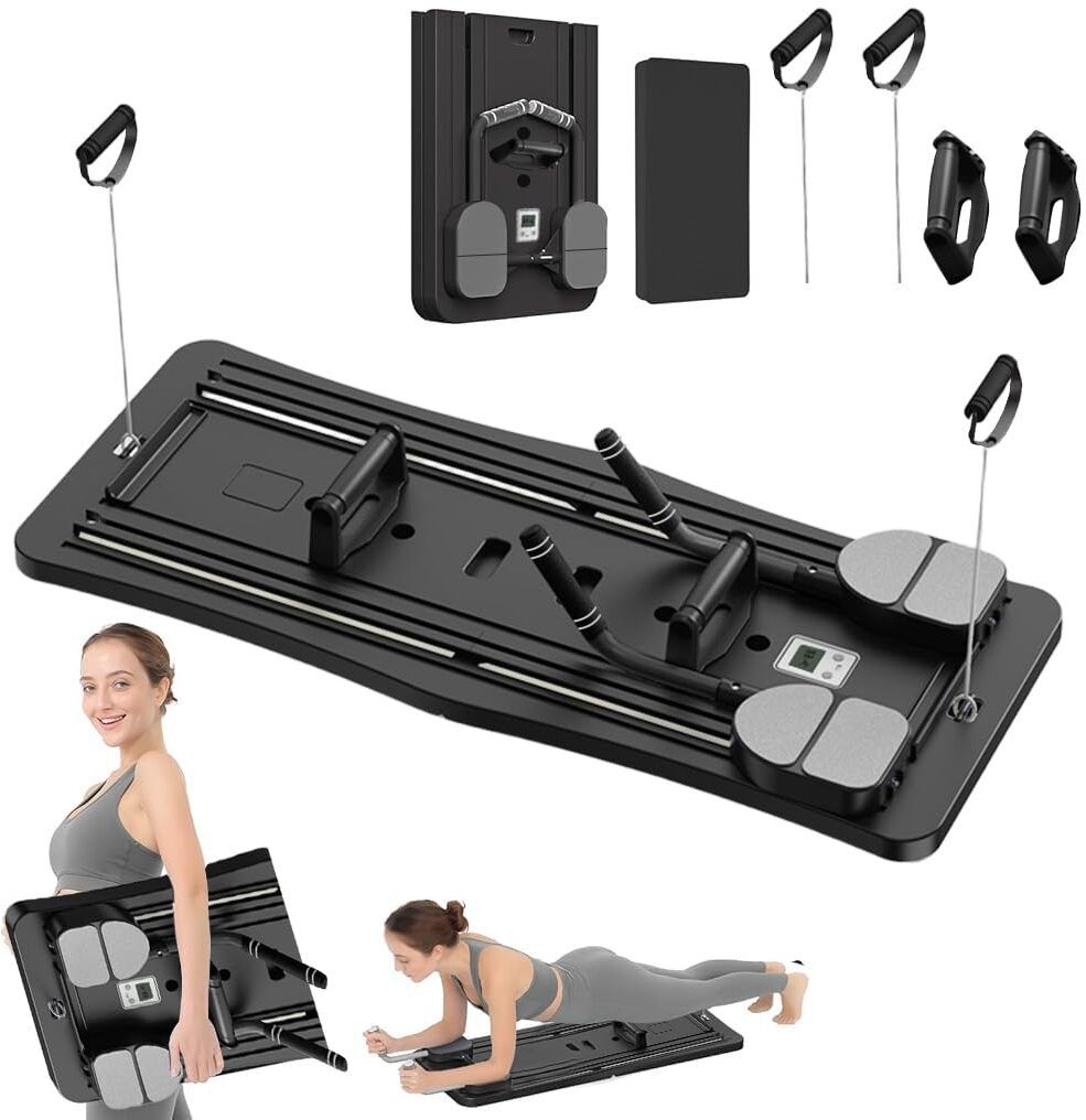maraxis Multi-Purpose Foldable Pilates Reformer Board Pilates Reformer High Strength Pilates Equipment Portable Fitness Board Home Pilates Reformer Set Pilates Reformer-picture-26