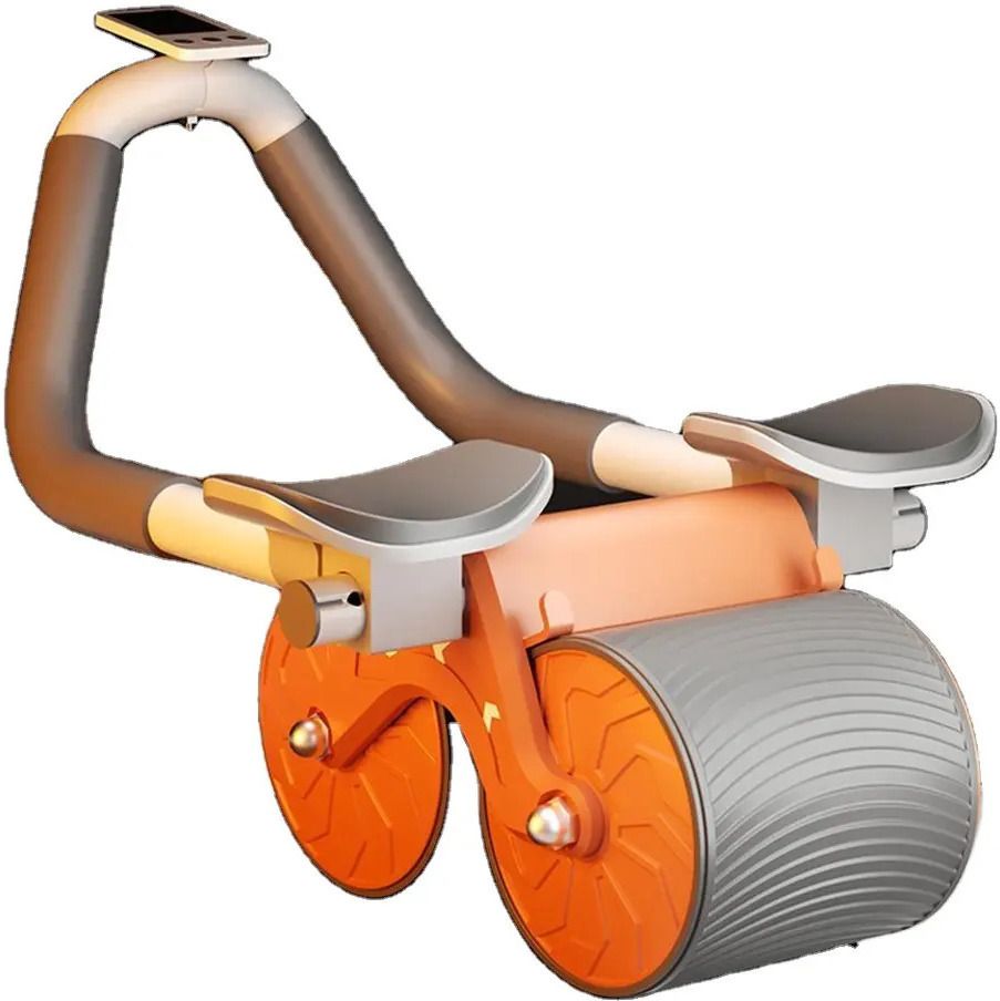 Ab Roller fitness Home Workout Equipment Automatic Rebound With Mat & Timer Ab Exerciser