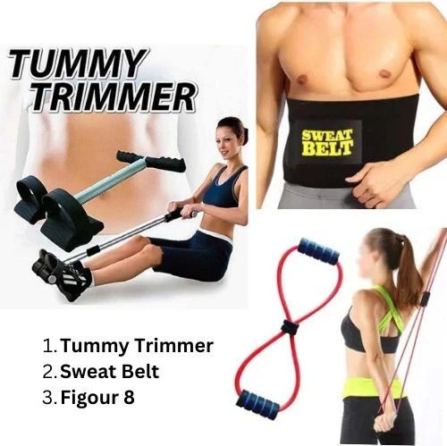 Single Tummy Trimmer With Sweat Belt and Figor 8 Ab Exerciser