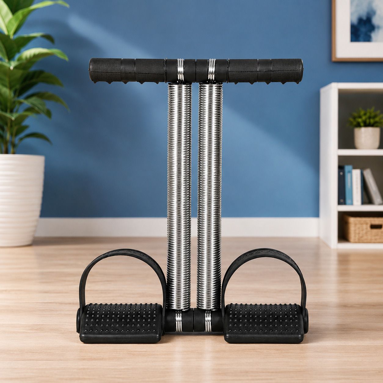 Double Spring Tummy Trimmer Men and Women for Abs Workout Exercise Machine Ab Exerciser-image-1