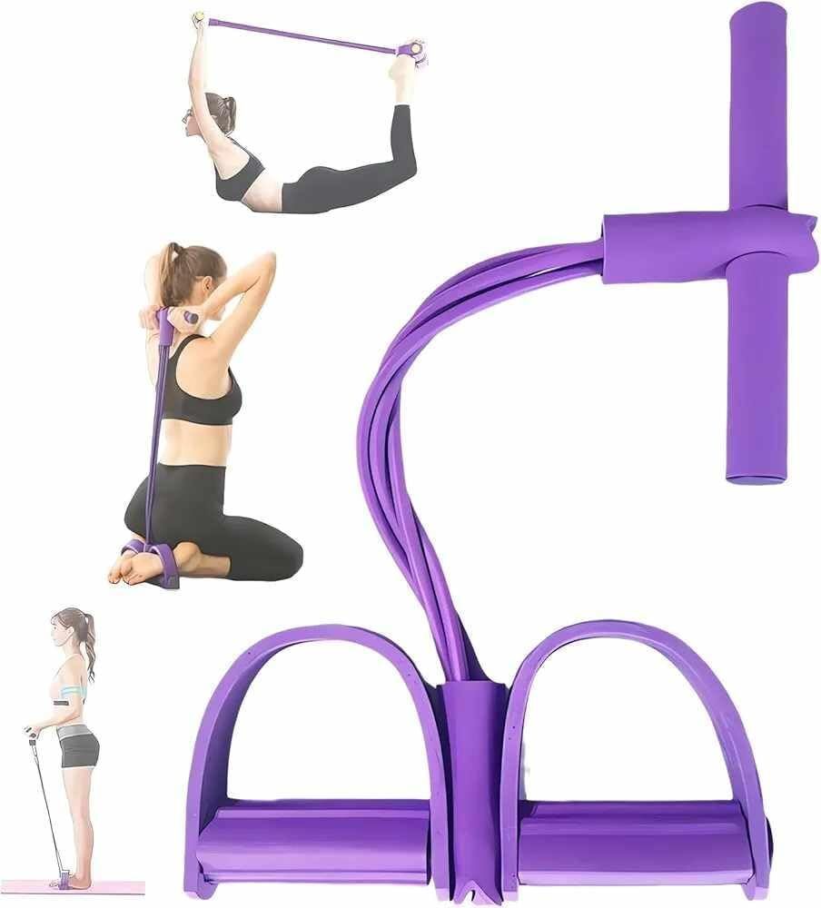 Pull Reducer Pedal Exerciser Body Trainer Resistance Bands Fitness Ab Exerciser-image-1