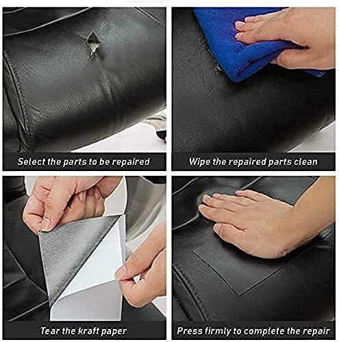 druidstone Leather Repair Patch sheet - Black (30 X 60 cms) 30 cm Acrylic Sheet (2 mm) Accessory Tape Dot-picture-18