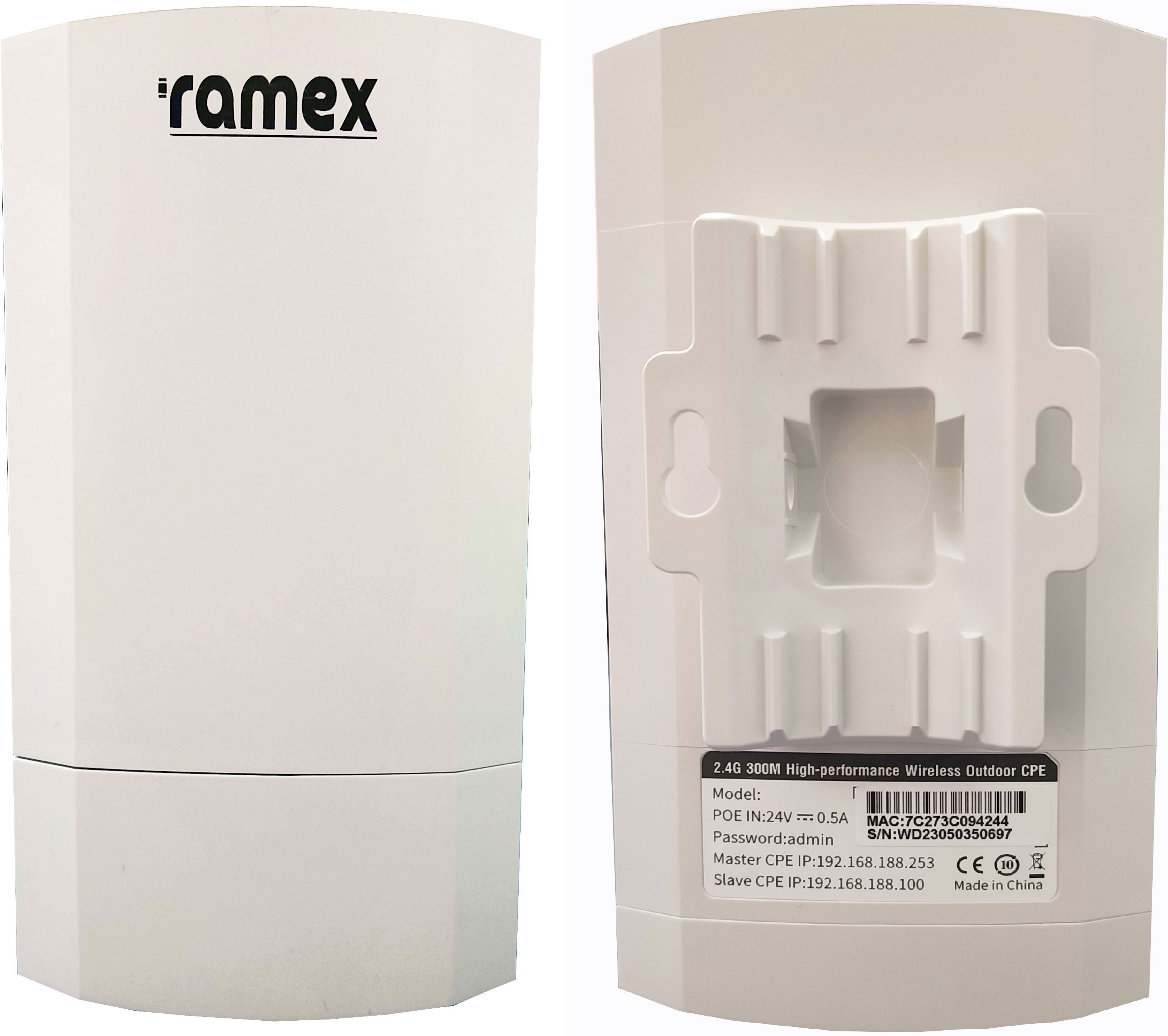RAMEX 300 Mbps 2.4G CPE Wireless Access Point PTP/PTMP Bridge 1KM Indoor Outdoor (Pair) Access Point-image-1