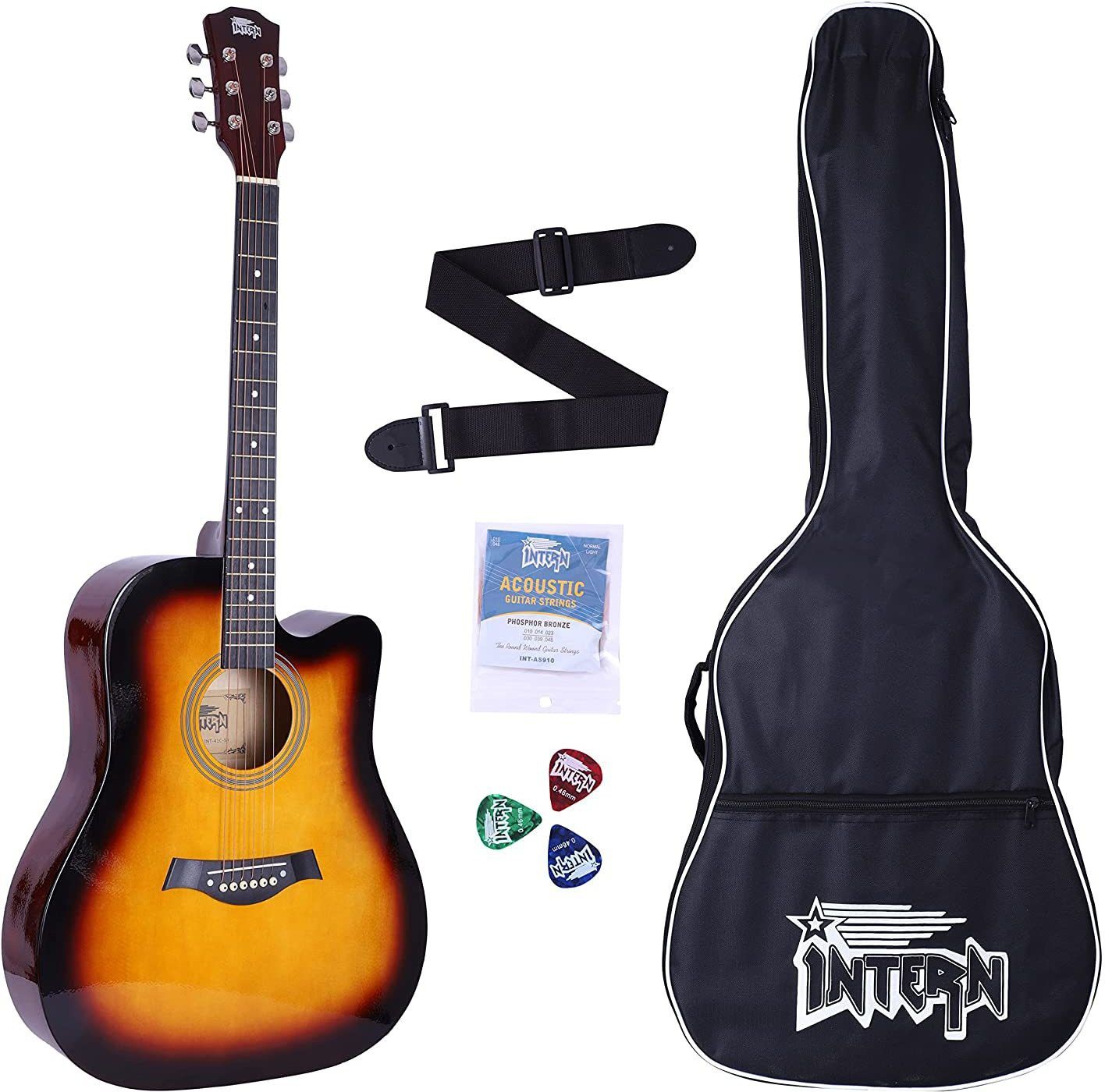 intern INT-P41C-SB Acoustic Guitar Rosewood, Meranti Rosewood Right Hand Orientation-picture-14