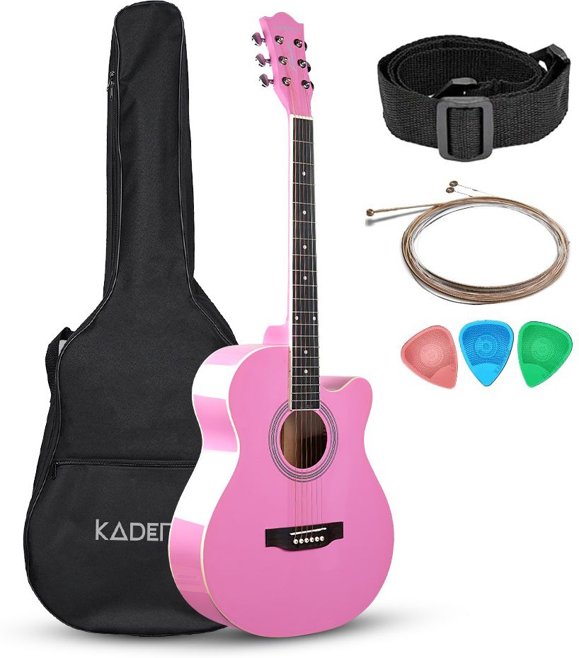 FNTR-PNK-C Frontier 40" Grand Auditorium Cutaway | Comes with Combo Acoustic Guitar Linden Wood Rosewood Right Hand Orientation-image-9