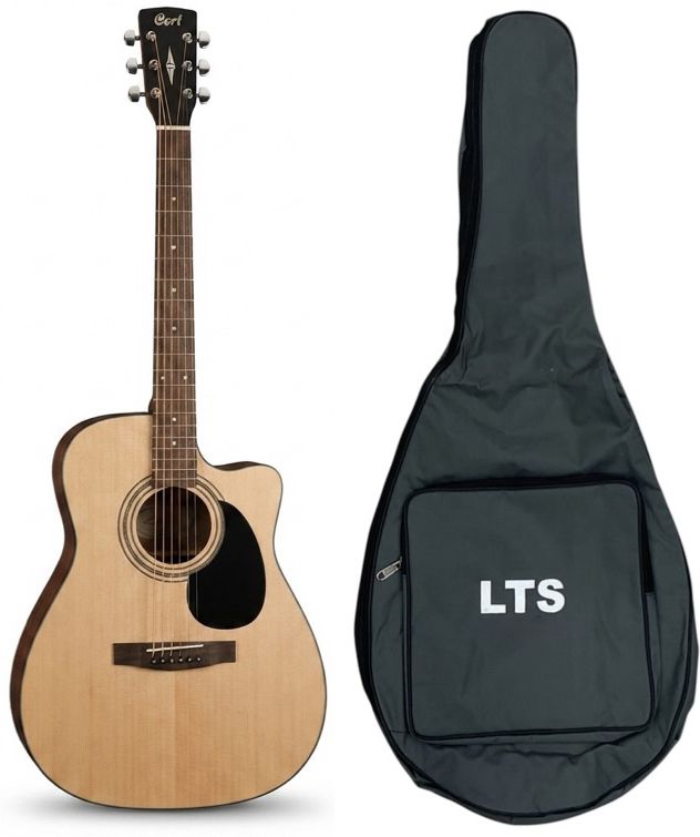 cort AF500C NAT with Bag Acoustic Guitar Mahogany Mahogany Right Hand Orientation-picture-23