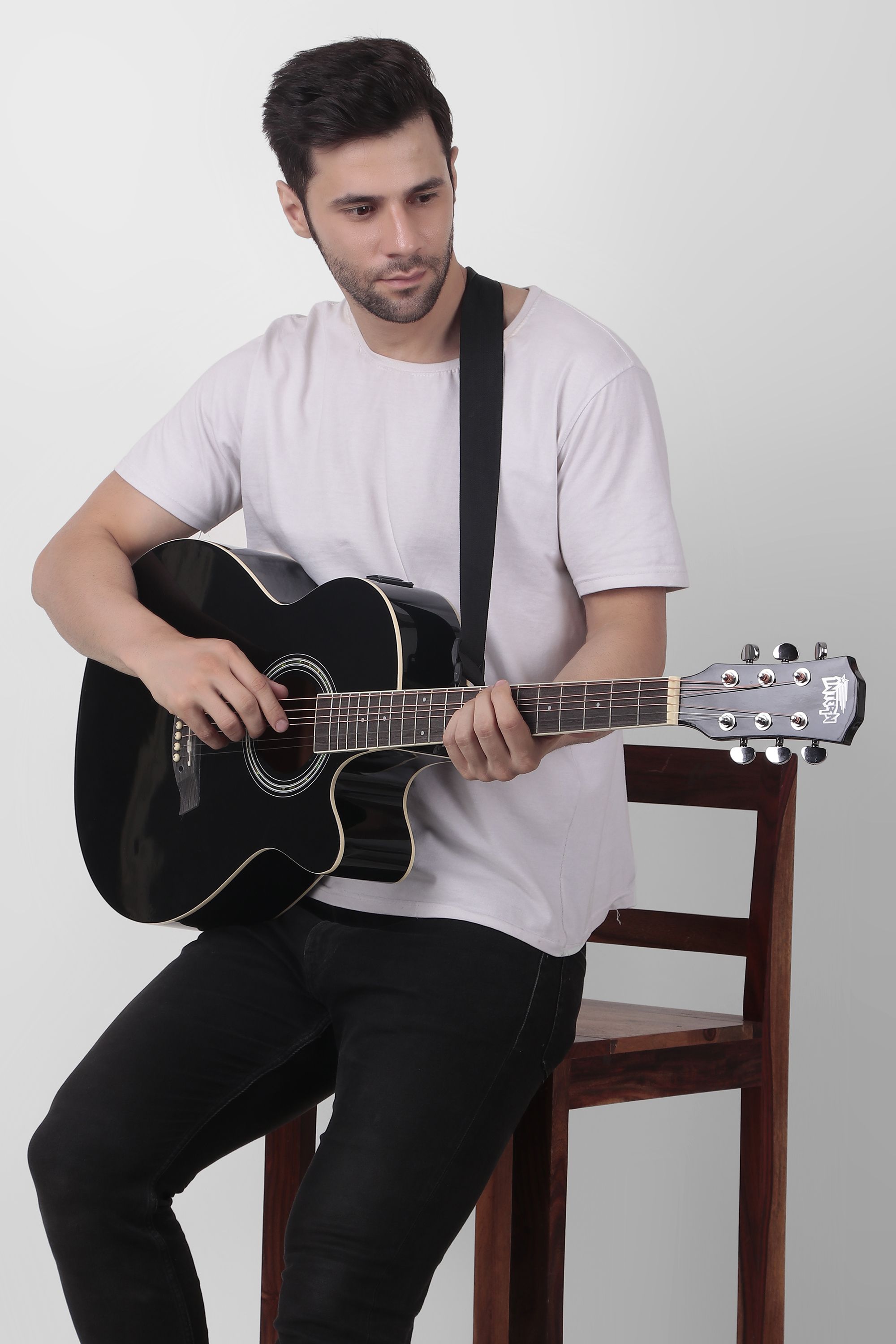 intern INT-P40CEQ-BK Acoustic Guitar Rosewood Basswood Right Hand Orientation-picture-27