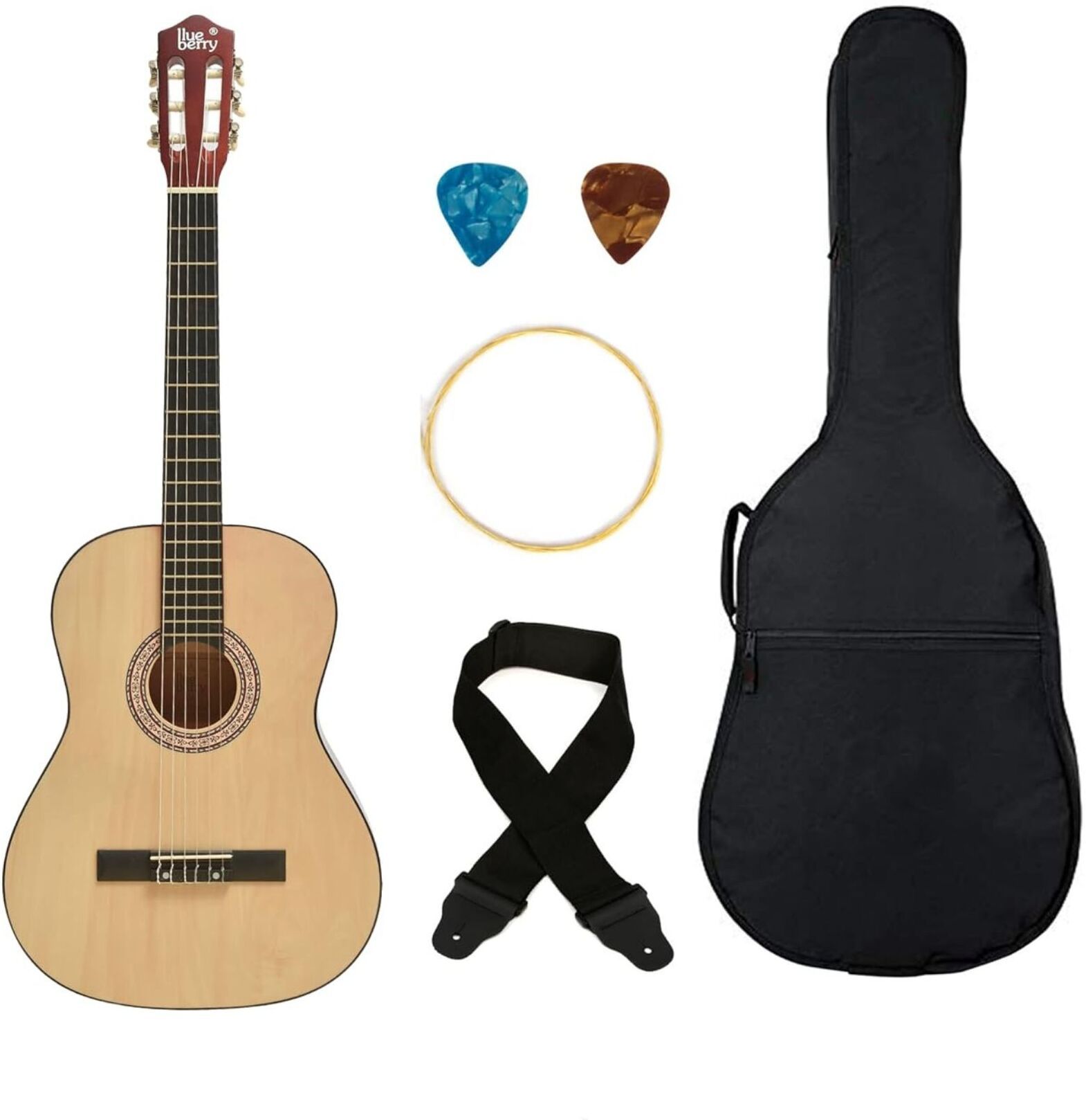blueberry VIP-390, 39-Inch Classical Guitar Basswood Tech Wood Right Hand Orientation-picture-24
