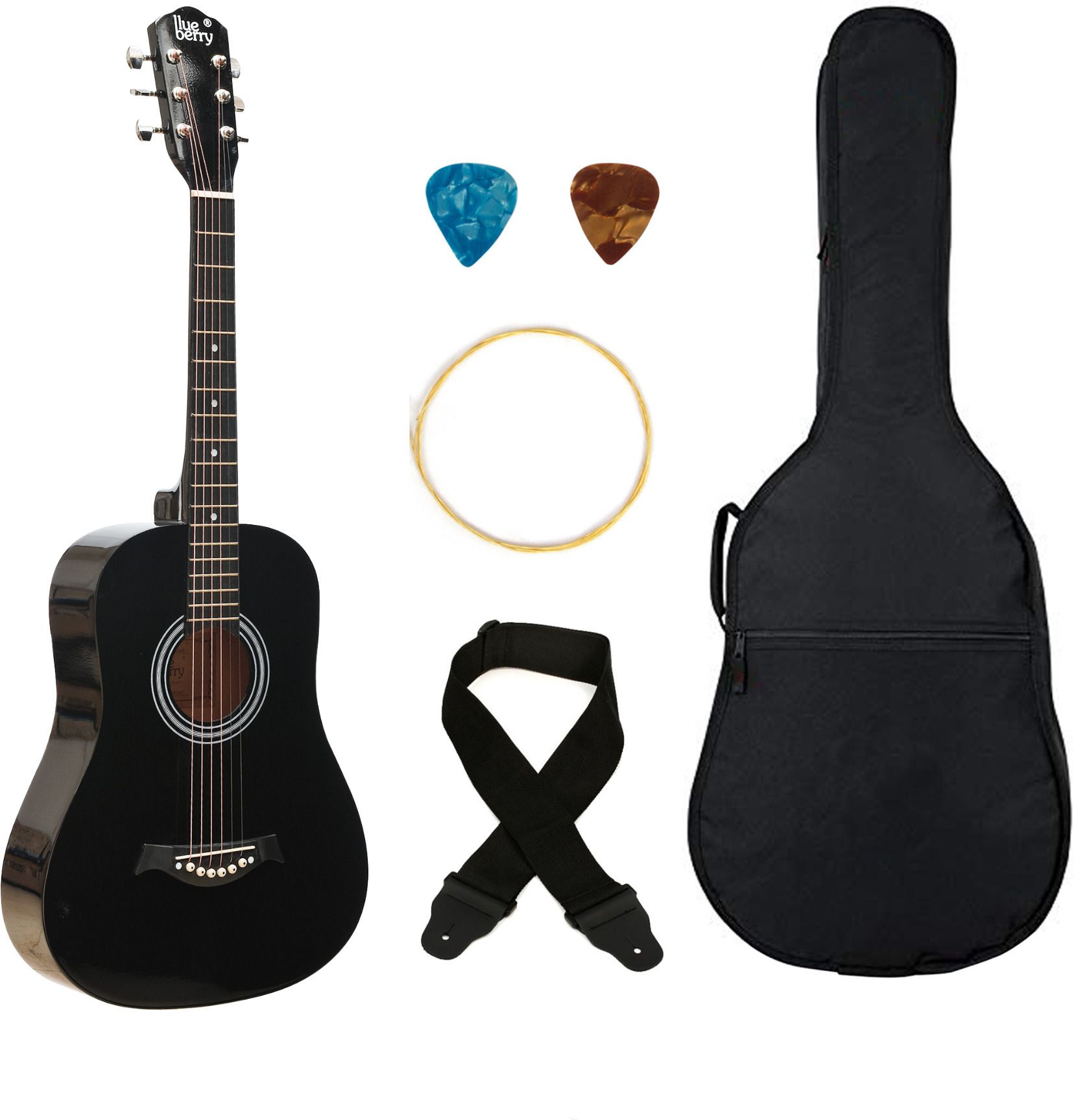 ,VIP-380, 38Inch Acoustic Guitar Basswood Tech Wood Right Hand Orientation-image-3