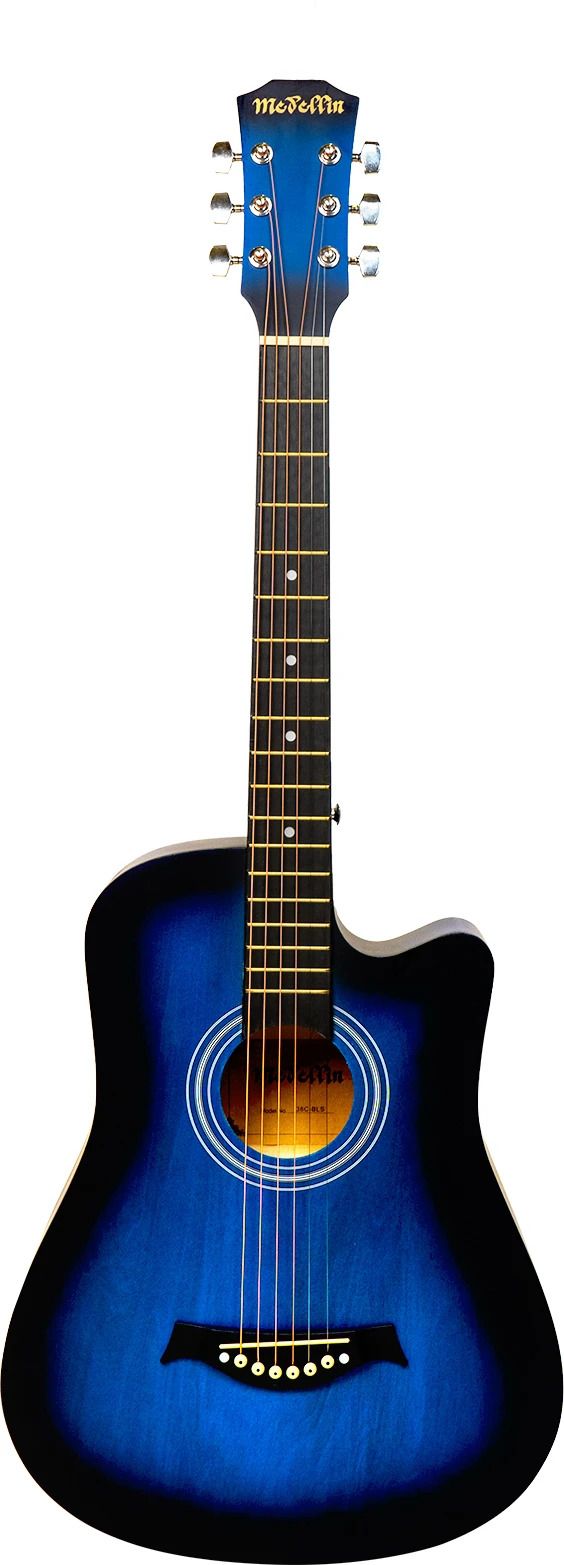 medellin 38” Matt Blue Acoustic Guitar Linden Wood Rosewood Right Hand Orientation-picture-23