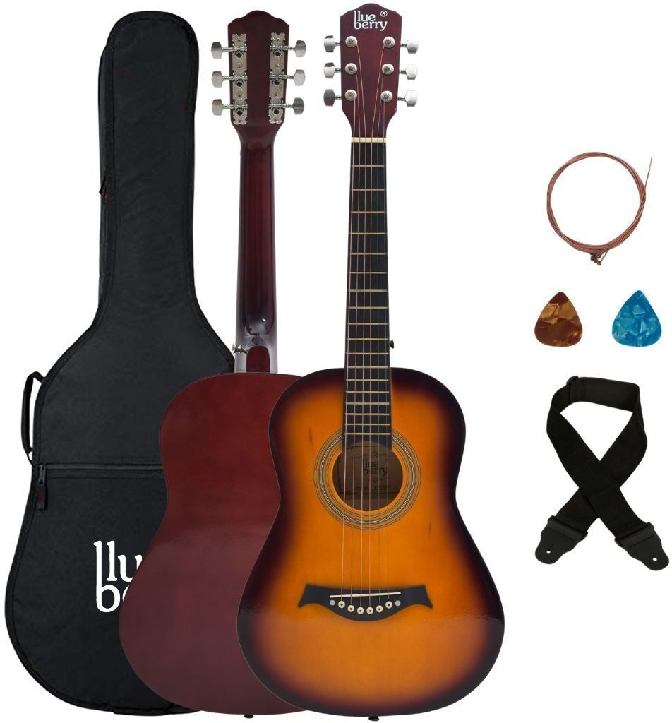 blueberry ,VIP-340, 34 Inch Acoustic Guitar Spruce, Linden Wood Tech Wood Right Hand Orientation-picture-11
