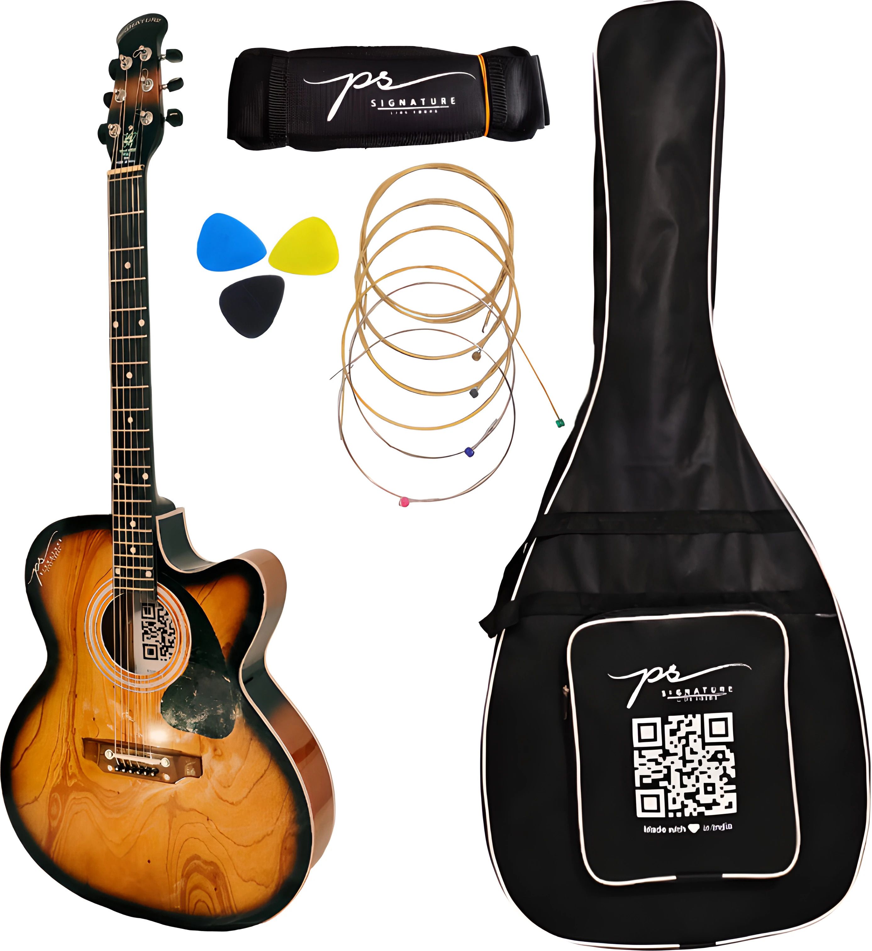 p s signature Natural Color Acoustic Guitar Linden Wood Rosewood Right Hand Orientation-picture-13