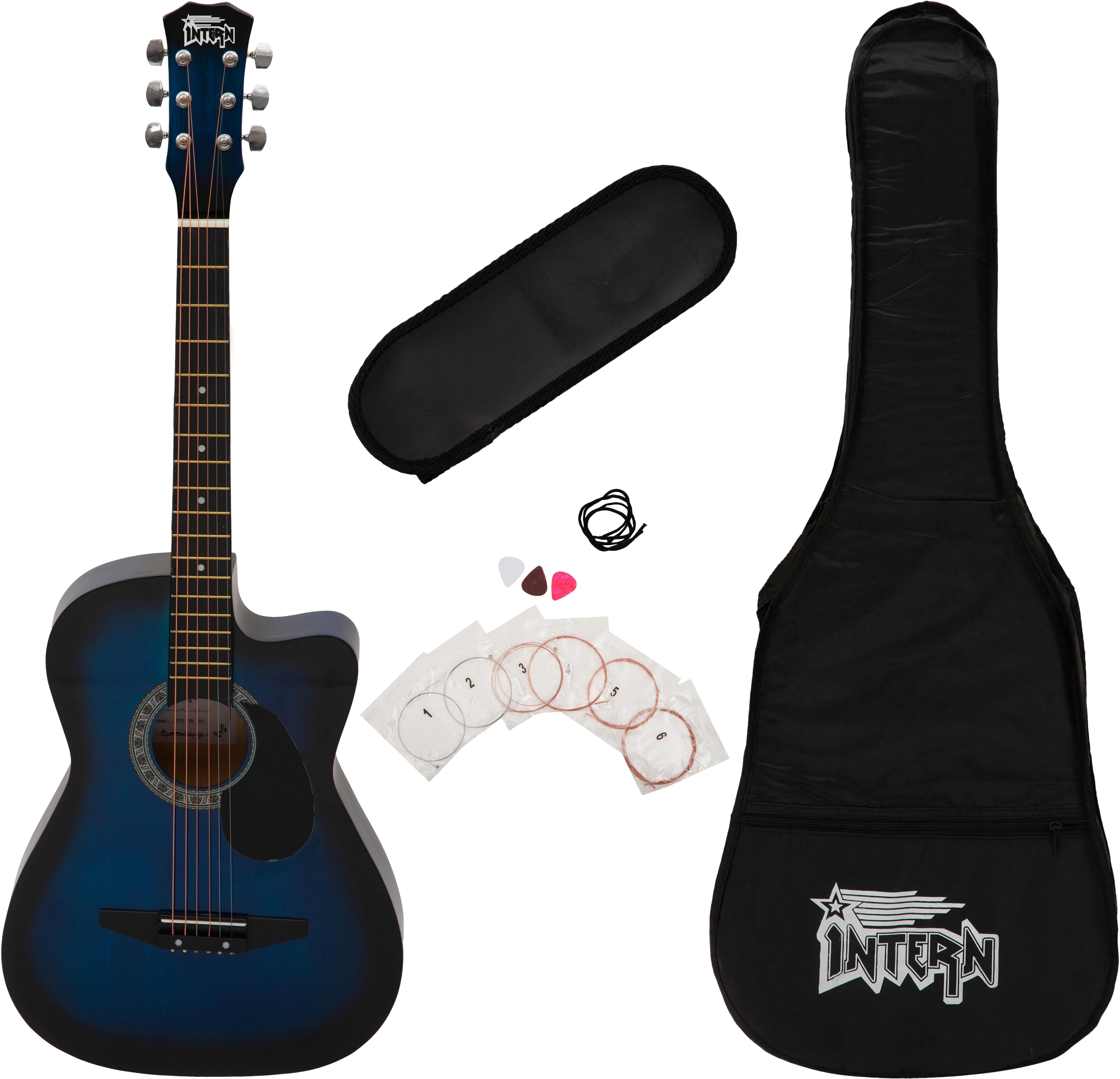 intern INT-38C-BLS-G Acoustic Guitar Linden Wood Linden Wood Right Hand Orientation-picture-21