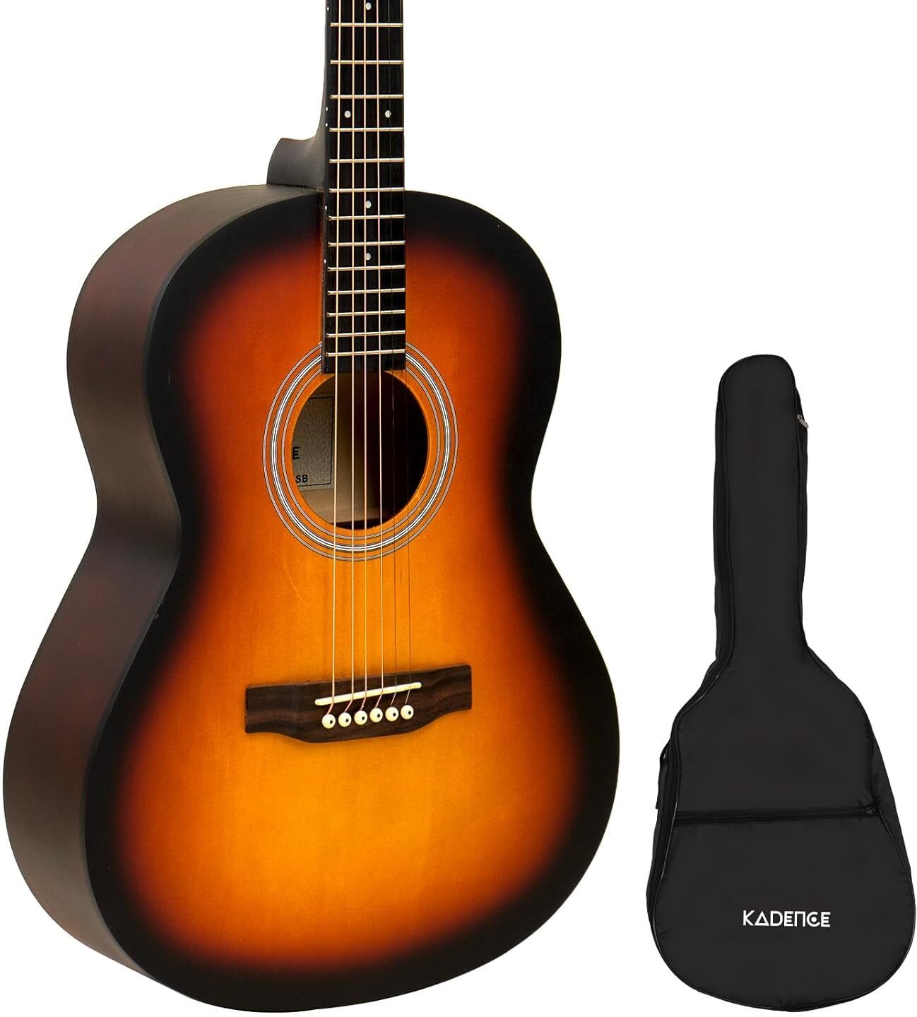 BB01 Dreadnought Acoustic Guitar + (free online learning Course) - Sunburst Acoustic Guitar Spruce Wood Hard Wood Right Hand Orientation-image-20