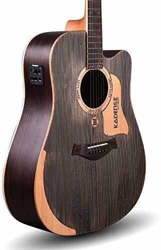Acoustica 41'' Solid Wood Semi Acoustic Guitar Rosewood (A1002)+ Online Classes Acoustic Guitar Solid Wood Ash-image-13