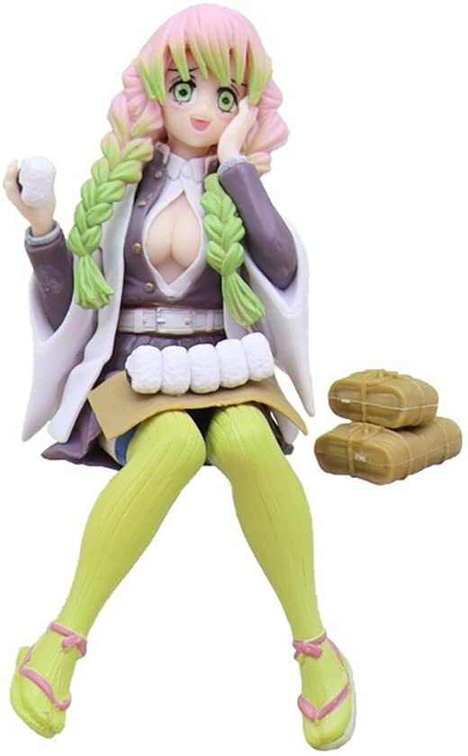 Demon Slayer Mitsuri Kanroji Action Figure Sitting 16 cm Car Dashboard Study Toy-image-2