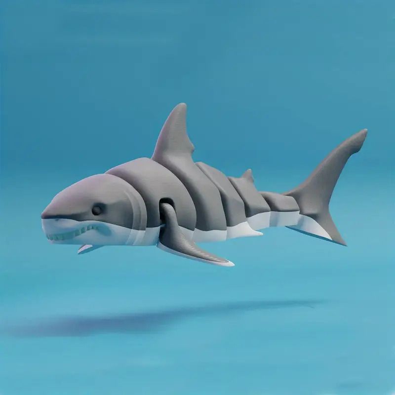 Realistic Great White Shark Toy for Kids,Flexible Body with Moving Joints-image-13