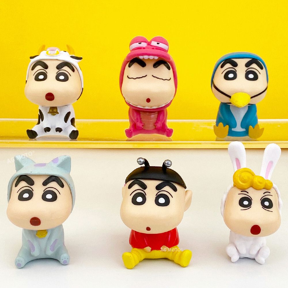 Shinchan Cartoon Action Figure Toy Set of 6pcs for Kids Collectible Figurines-image-19
