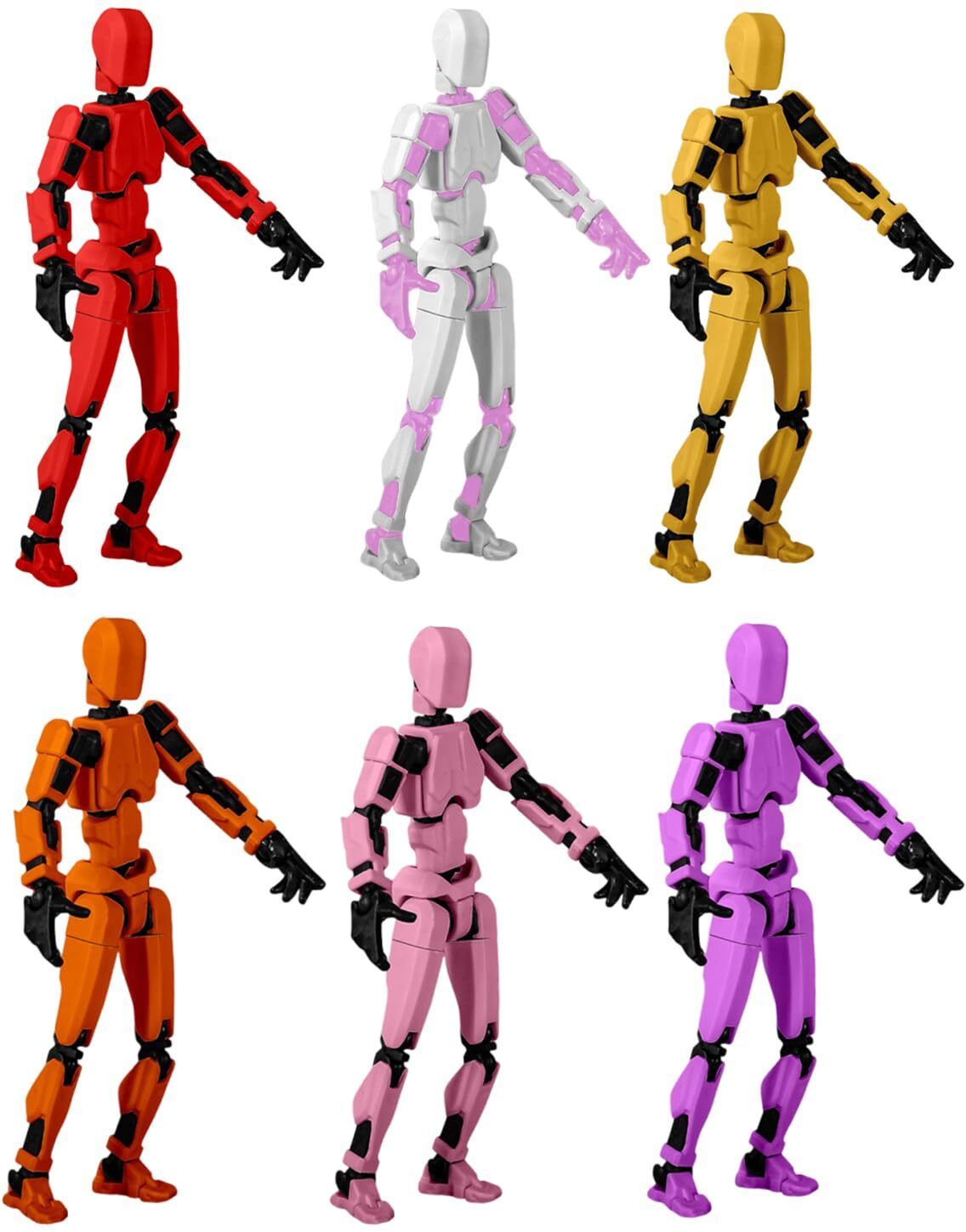 6PCS Dummy 13, t13 Action Figure, 3D Printed Figures, 3D Printed Toys-image-8
