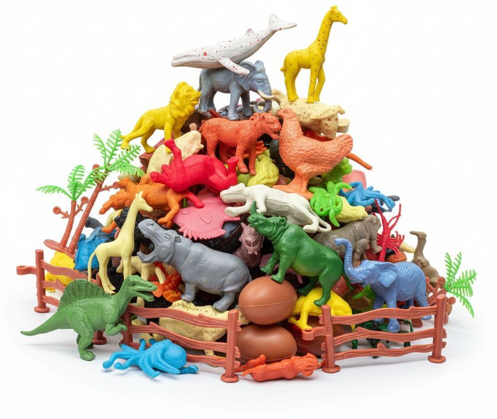 59 Small Animal Toys for Kids with Farm, Wild, Birds, Dinosaurs, Sea Animals-image-33