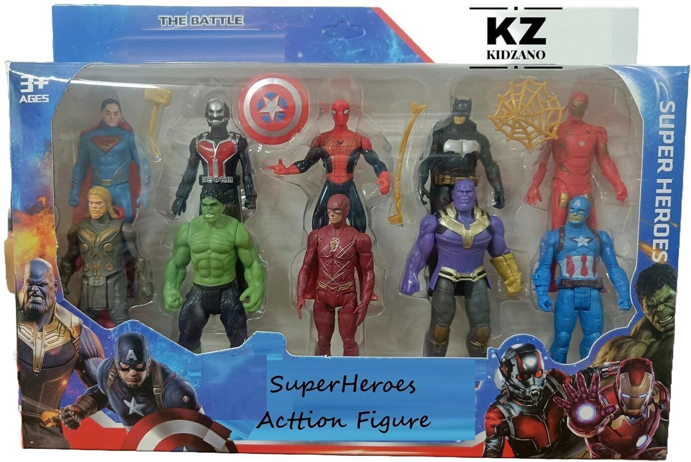 Kids superhero action figure toy set avenger toys set of 10 figures