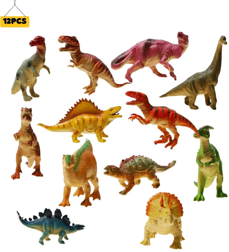 jericos Kids Dinosaur Toy Set – 12 Non-Toxic Dinosaur Animal Figures-picture-11