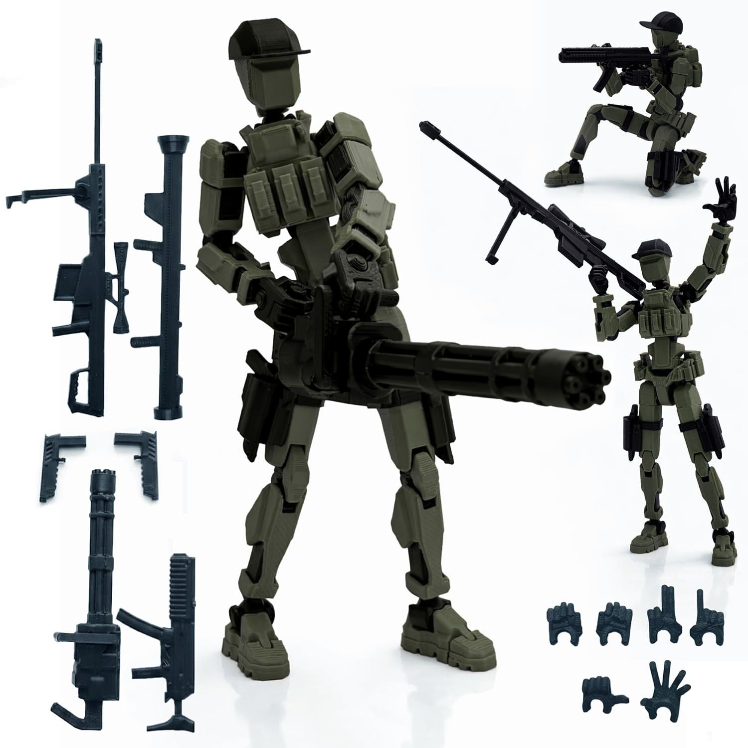 bhootia Military Soldier Robot Dummy 13 | With Weapons | 5.25 Inch-picture-47