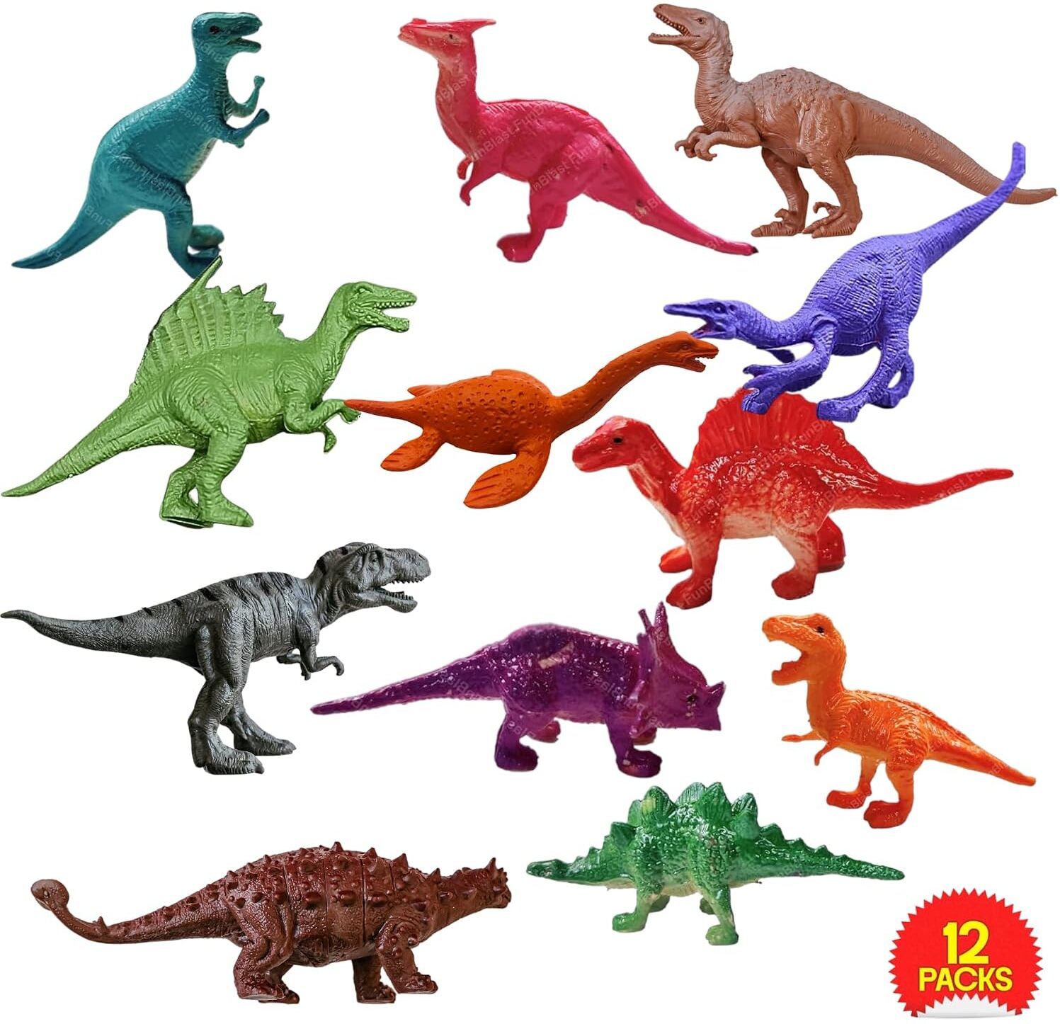 Dinosaur Play Toys – 12-Piece Rubber Animal Figure Set-image-6
