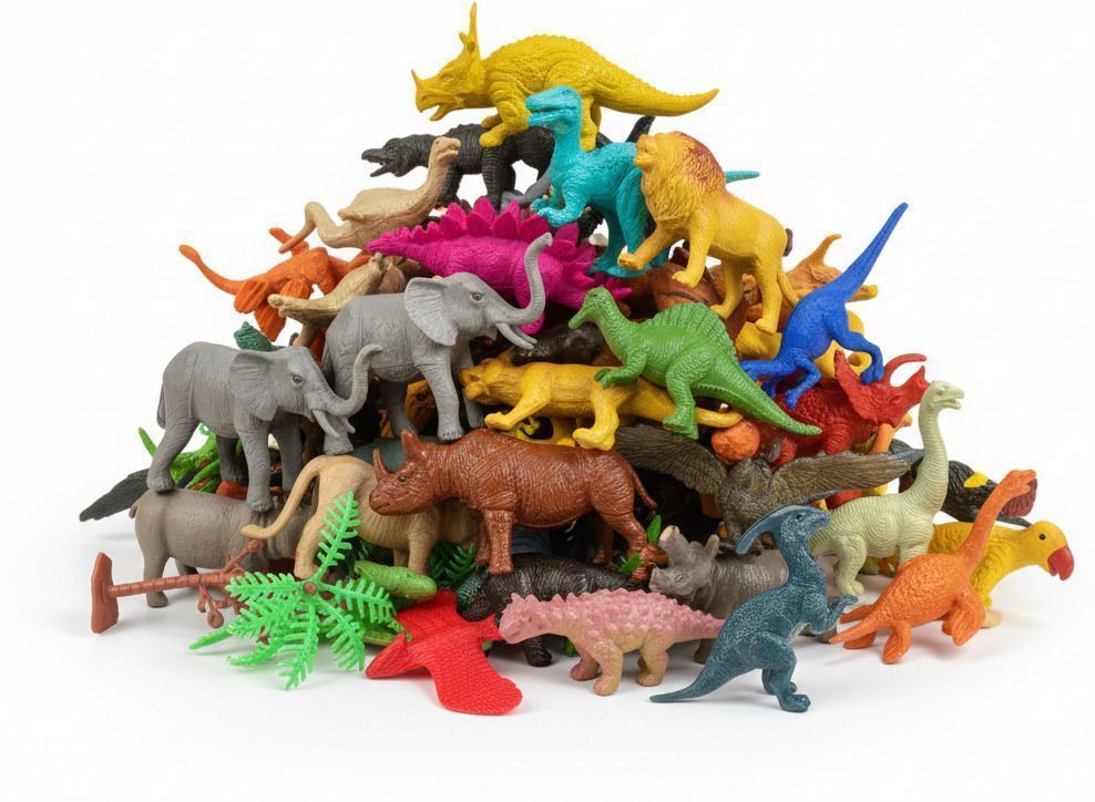navrangi Animal, Bird & Dinosaur Toy Collection for Kids | 27pcs Animal Toys with Tree-picture-42